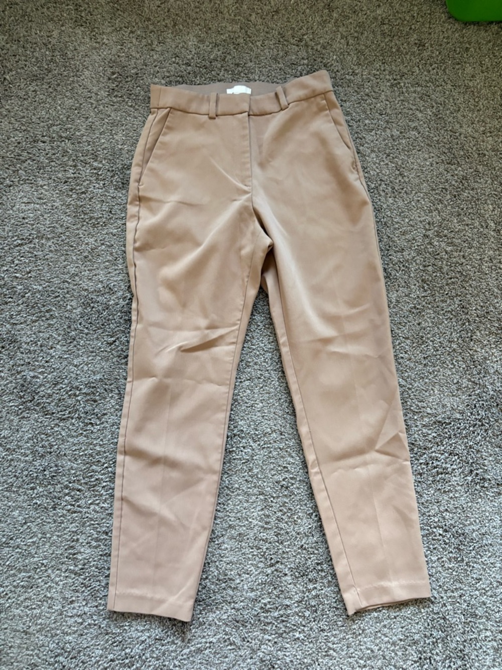 H&M Taupe Straight-Leg Trousers
